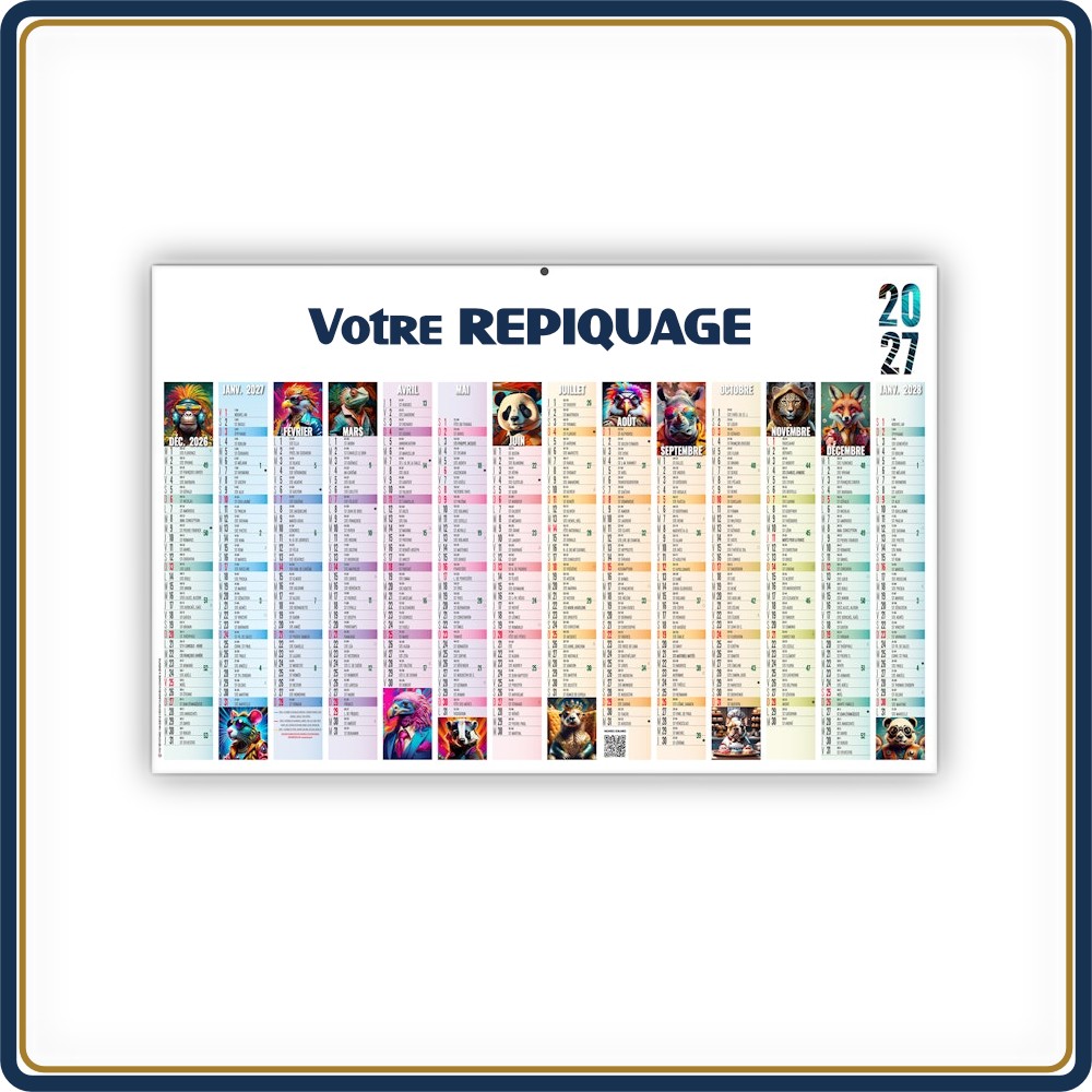 BANCAIRE PICTURES MAXI RIGIDE - 2027 | Le Calendrier Pub