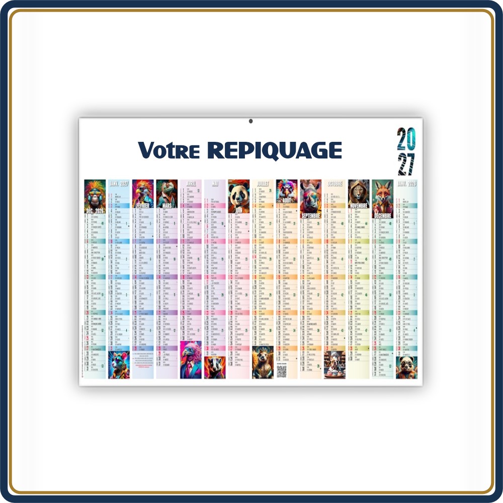 BANCAIRE PICTURES MEDIUM RIGIDE - 2027 | Le Calendrier Pub