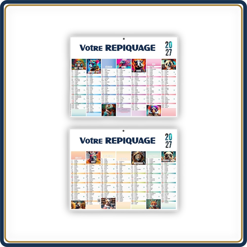 BANCAIRE PICTURES MINI SOUPLE - 2027 | Le Calendrier Pub