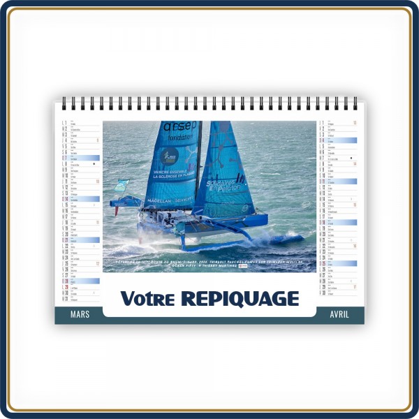 CHEVALET NAUTIQUE 7 FEUILLETS - 2027 | Le Calendrier Pub