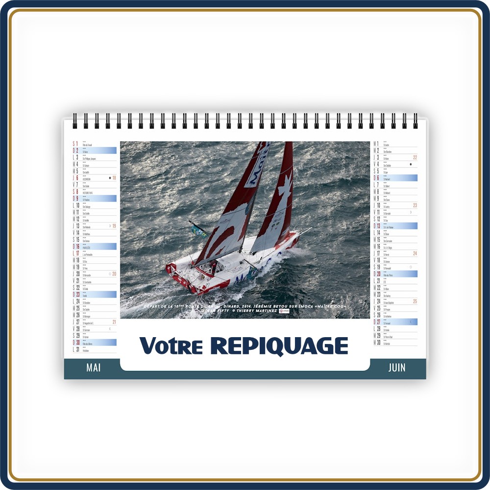 CHEVALET NAUTIQUE 7 FEUILLETS - 2027 | Le Calendrier Pub