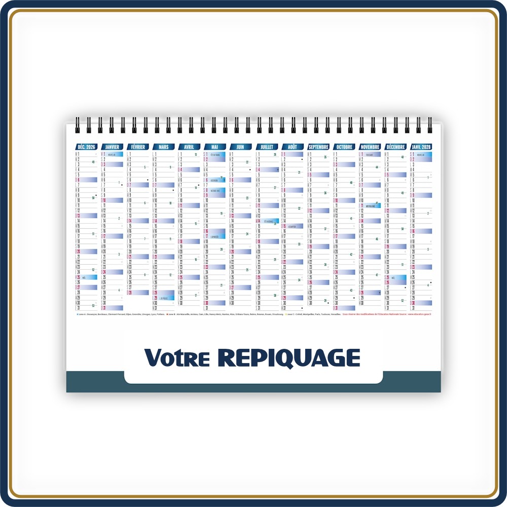 CHEVALET NAUTIQUE 7 FEUILLETS - 2027 | Le Calendrier Pub