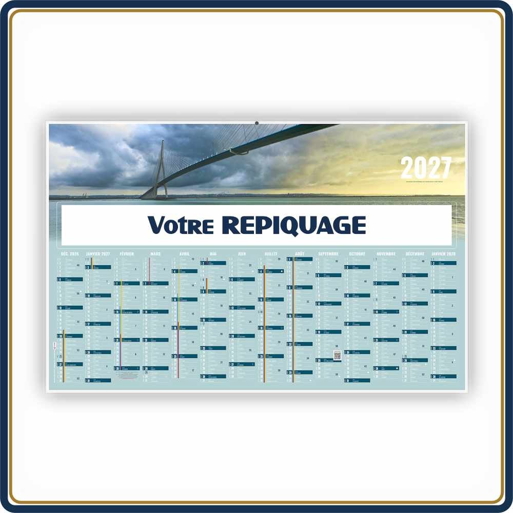 BANCAIRE GRAND LARGE MAXI RIGIDE - 2027 | Le Calendrier Pub