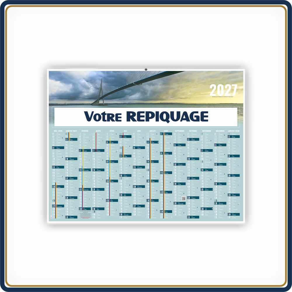 BANCAIRE GRAND LARGE MEDIUM RIGIDE - 2027 | Le Calendrier Pub