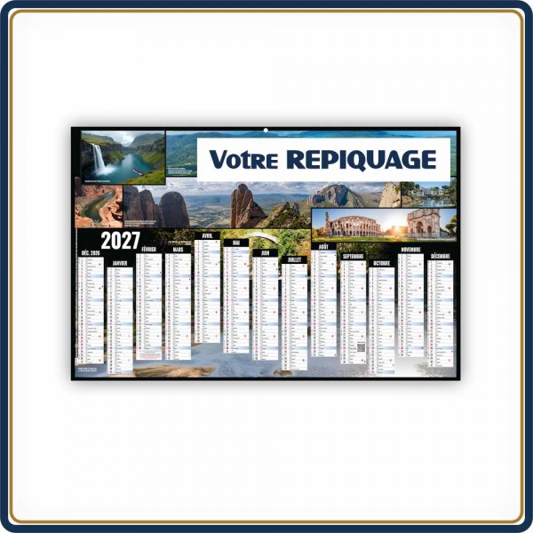BANCAIRE TOUR DU MONDE MAXI RIGIDE - 2027|Le Calendrier Pub