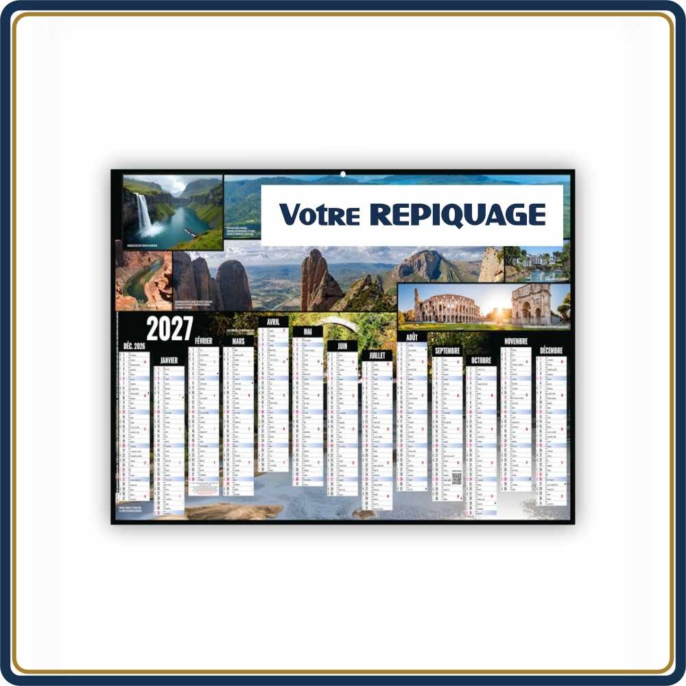 BANCAIRE TOUR DU MONDE MEDIUM SOUPLE - 2027 | Le Calendrier Pub