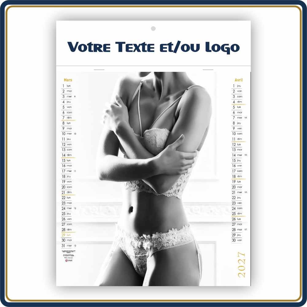 BLOC ILLUSTRÉ AGRAFÉ SANS DESSOUS DESSUS 7 FEUILLETS - 2027 | Le Calendrier Pub