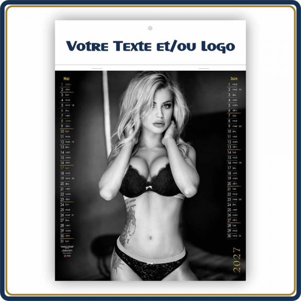 BLOC ILLUSTRÉ AGRAFÉ SANS DESSOUS DESSUS 7 FEUILLETS - 2027 | Le Calendrier Pub