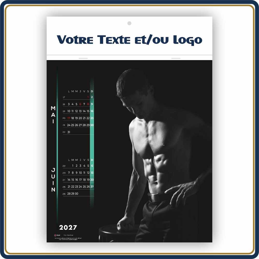 BLOC ILLUSTRÉ AGRAFÉ MEN 7 FEUILLETS - 2027 | Le Calendrier Pub