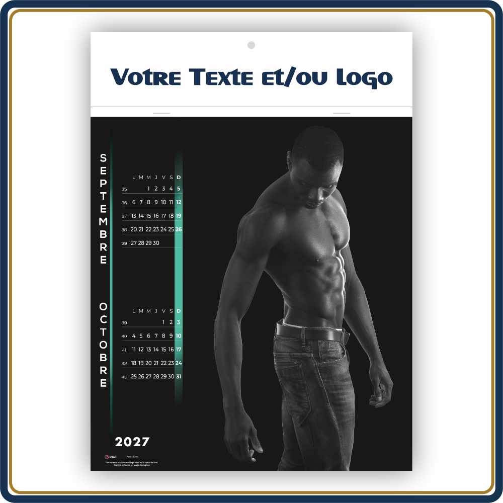 BLOC ILLUSTRÉ AGRAFÉ MEN 7 FEUILLETS - 2027 | Le Calendrier Pub