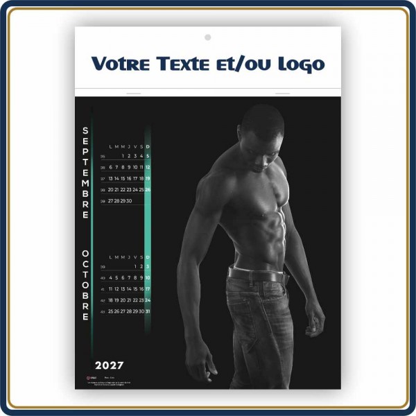 BLOC ILLUSTRÉ AGRAFÉ MEN 7 FEUILLETS - 2027 | Le Calendrier Pub