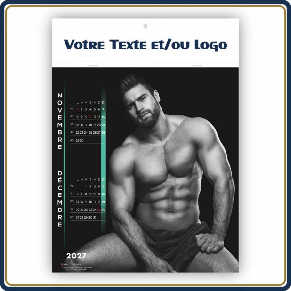 BLOC ILLUSTRÉ AGRAFÉ MEN 7 FEUILLETS - 2027 | Le Calendrier Pub