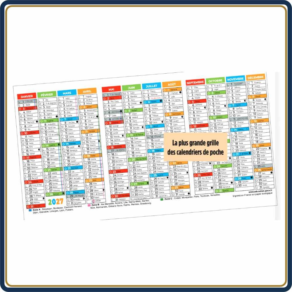 CALENDRIER DE POCHE VITAMINES ET FRUITS - 2027 | Le Calendrier Pub