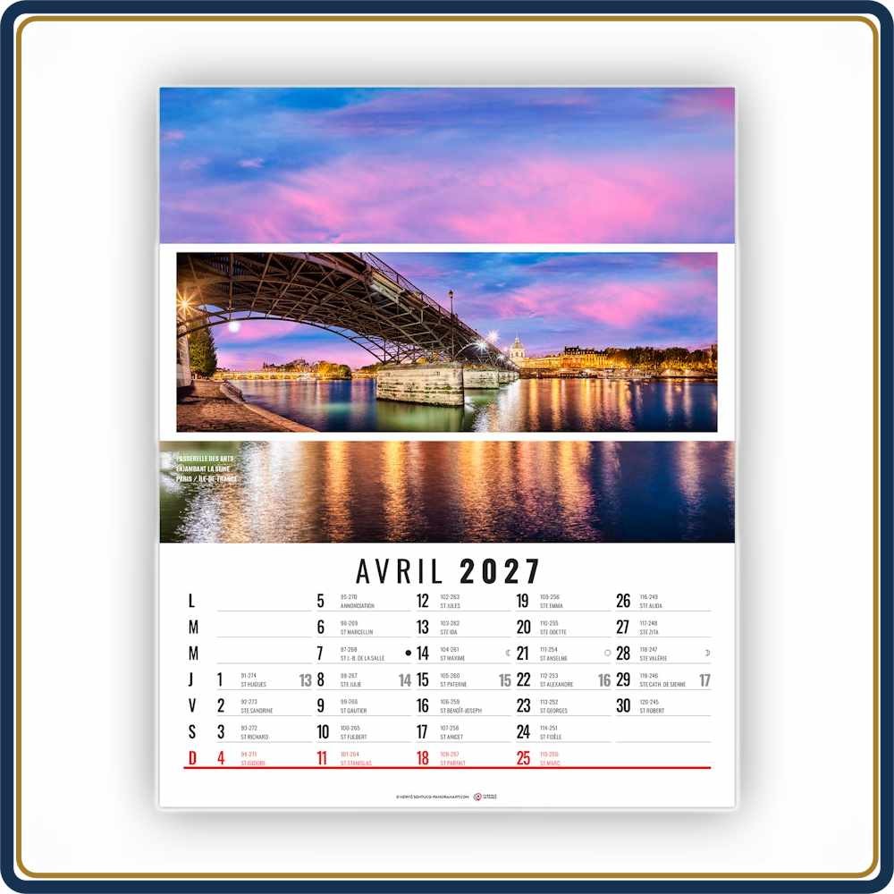 BLOC ILLUSTRÉ AGRAFÉ CÉLINE 12 FEUILLETS - 2027 | Le Calendrier Pub