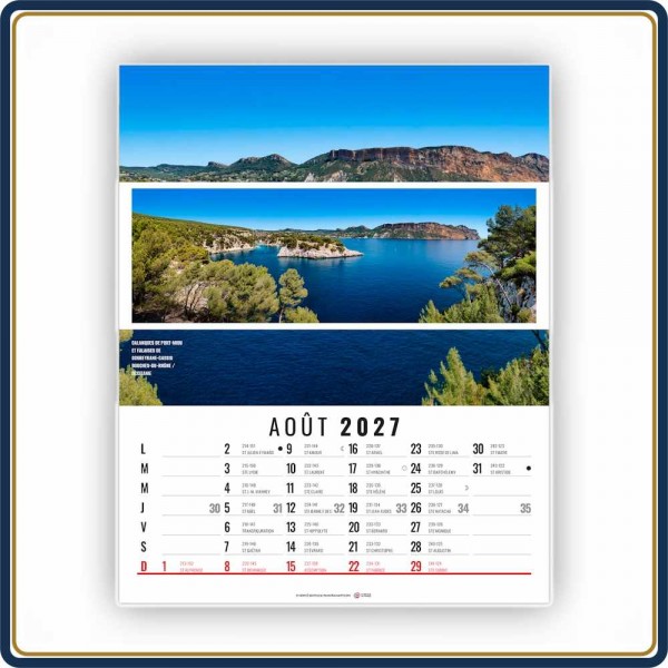 BLOC ILLUSTRÉ AGRAFÉ CÉLINE 12 FEUILLETS - 2027 | Le Calendrier Pub