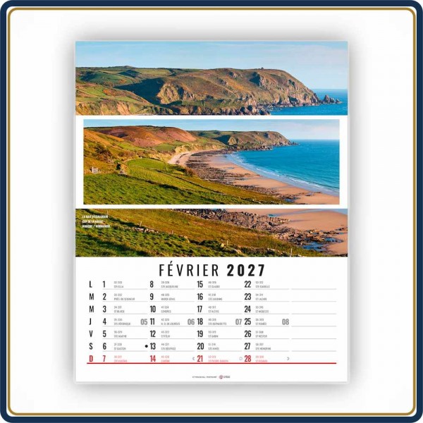BLOC SPIRALE CÉLINE 12 FEUILLETS - 2027 | Le Calendrier Pub