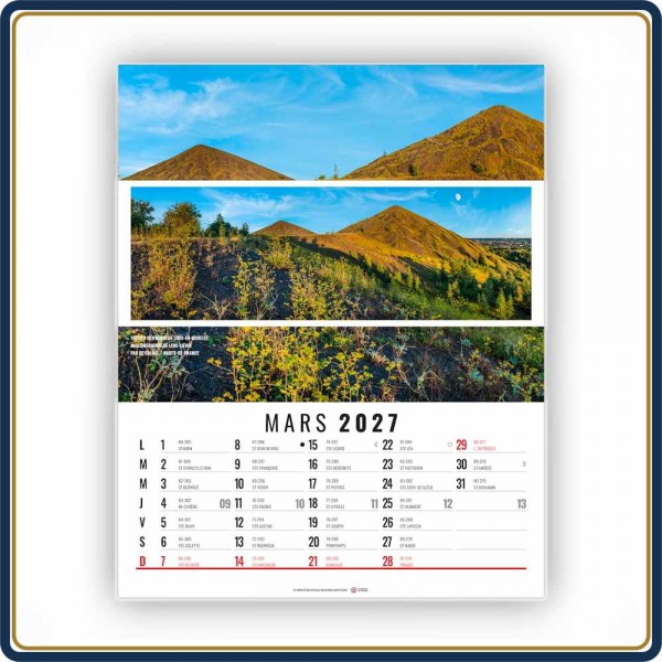 BLOC SPIRALE CÉLINE 12 FEUILLETS - 2027 | Le Calendrier Pub