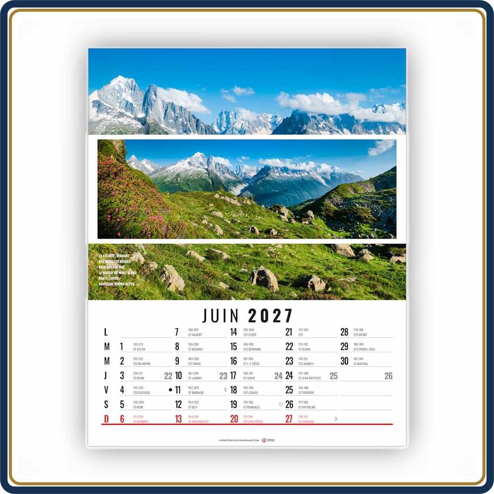 BLOC SPIRALE CÉLINE 12 FEUILLETS - 2027 | Le Calendrier Pub