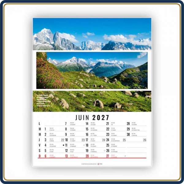 BLOC SPIRALE CÉLINE 12 FEUILLETS - 2027 | Le Calendrier Pub