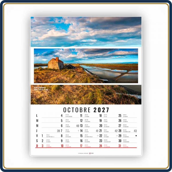 BLOC SPIRALE CÉLINE 12 FEUILLETS - 2027 | Le Calendrier Pub
