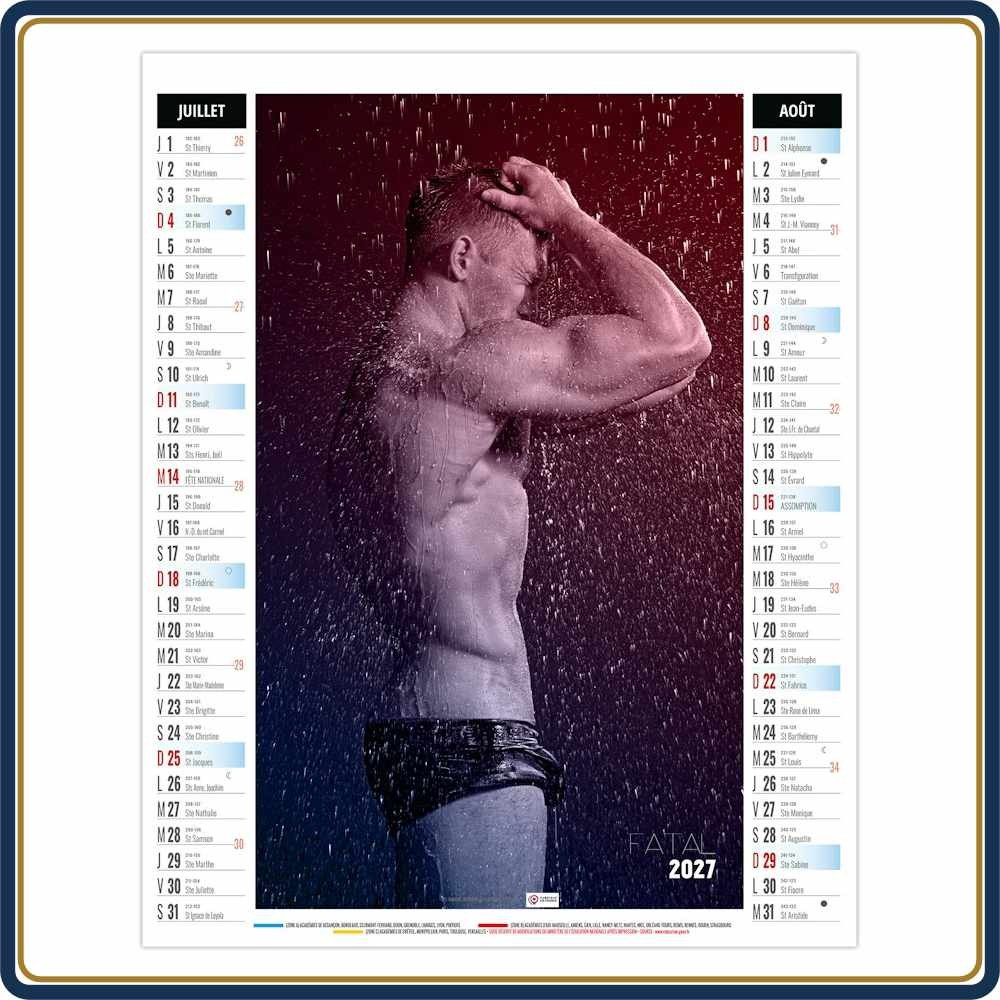 VIDE-POCHE AGRAFÉ EROS 6 FEUILLETS - 2027 | Le Calendrier Pub