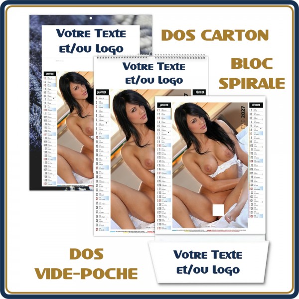 VIDE-POCHE AGRAFÉ EVE 6 FEUILLETS - 2027 | Le Calendrier Pub