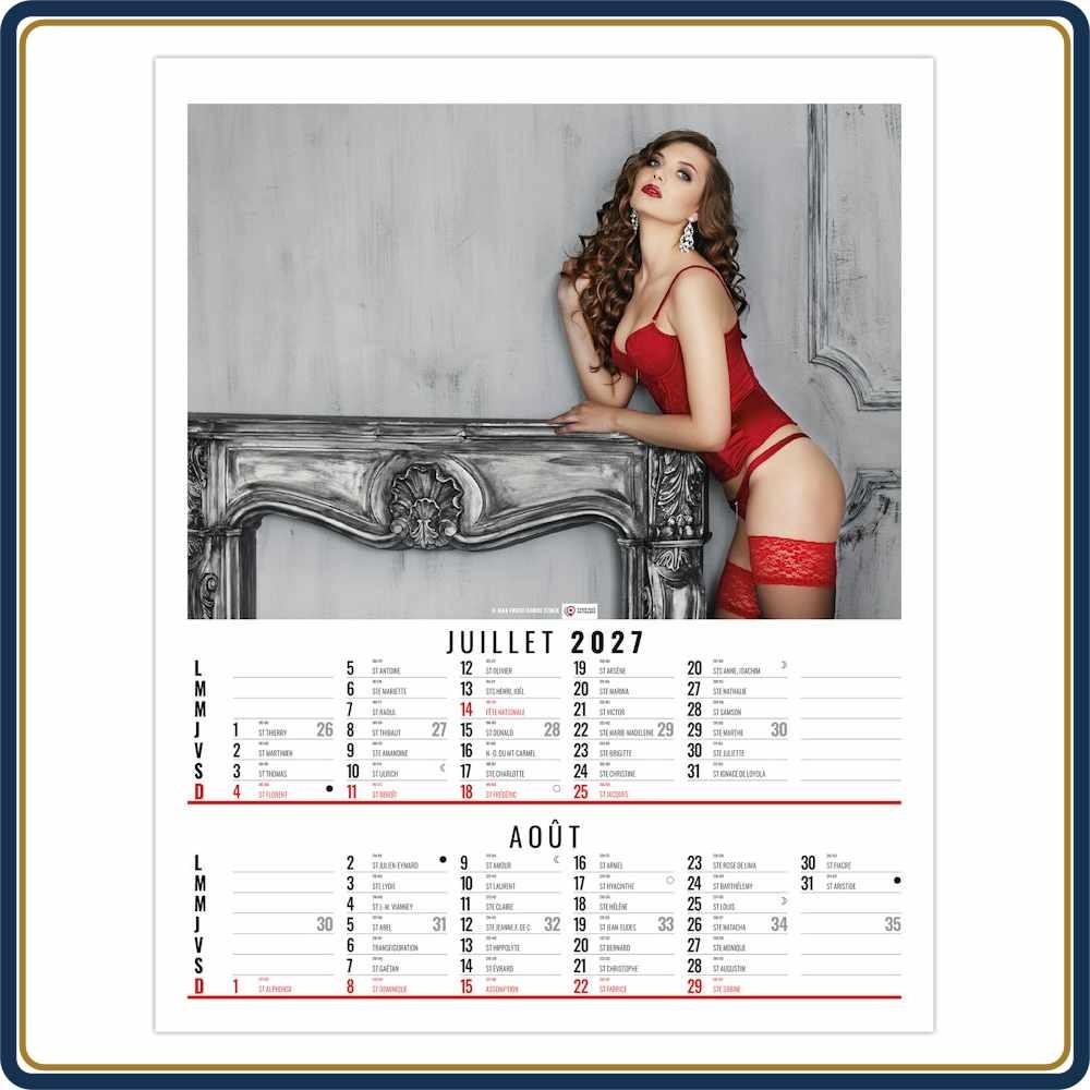 BLOC SPIRALE OPHÉLIE 6 FEUILLETS - 2027 | Le Calendrier Pub
