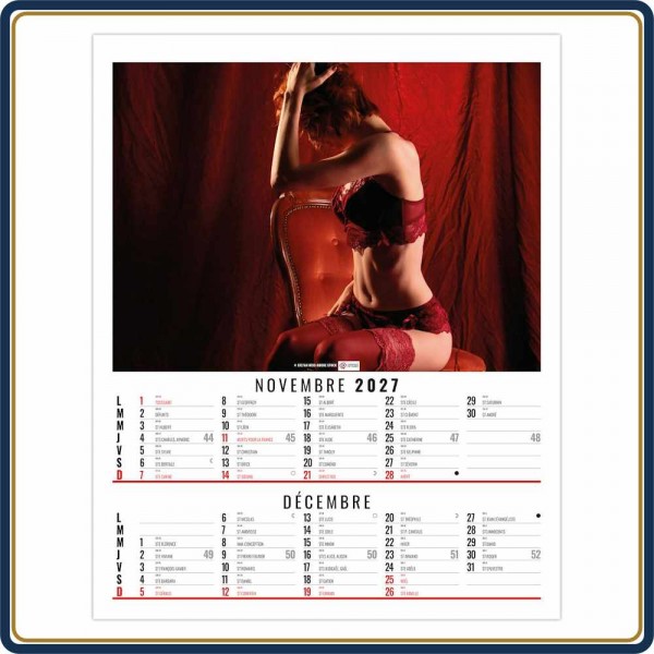 BLOC SPIRALE OPHÉLIE 6 FEUILLETS - 2027 | Le Calendrier Pub