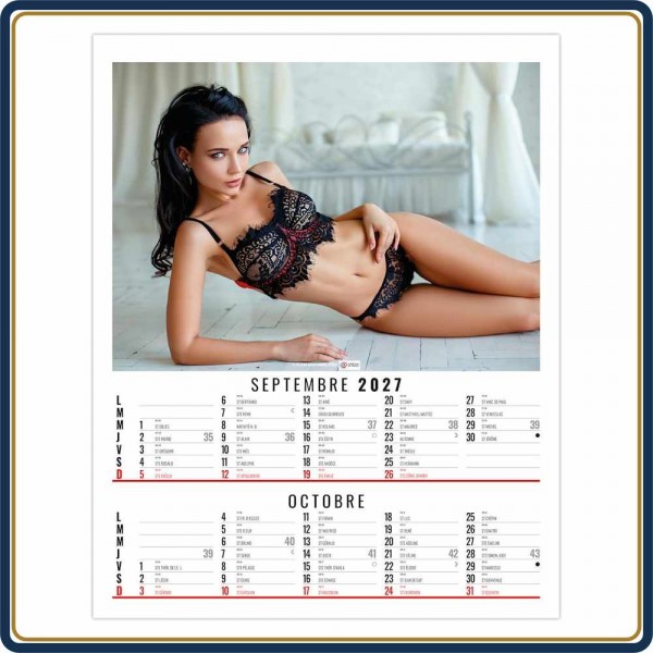 VIDE-POCHE AGRAFÉ OPHÉLIE 6 FEUILLETS - 2027 | Le Calendrier Pub