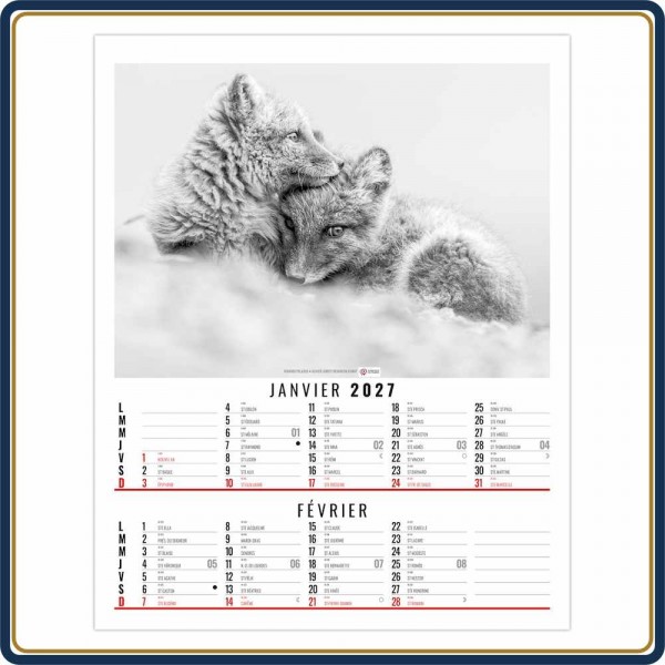 VIDE-POCHE AGRAFÉ ANNA 6 FEUILLETS - 2027 | Le Calendrier Pub
