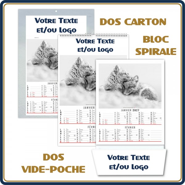 BLOC SPIRALE ANNA 6 FEUILLETS - 2027 | Le Calendrier Pub