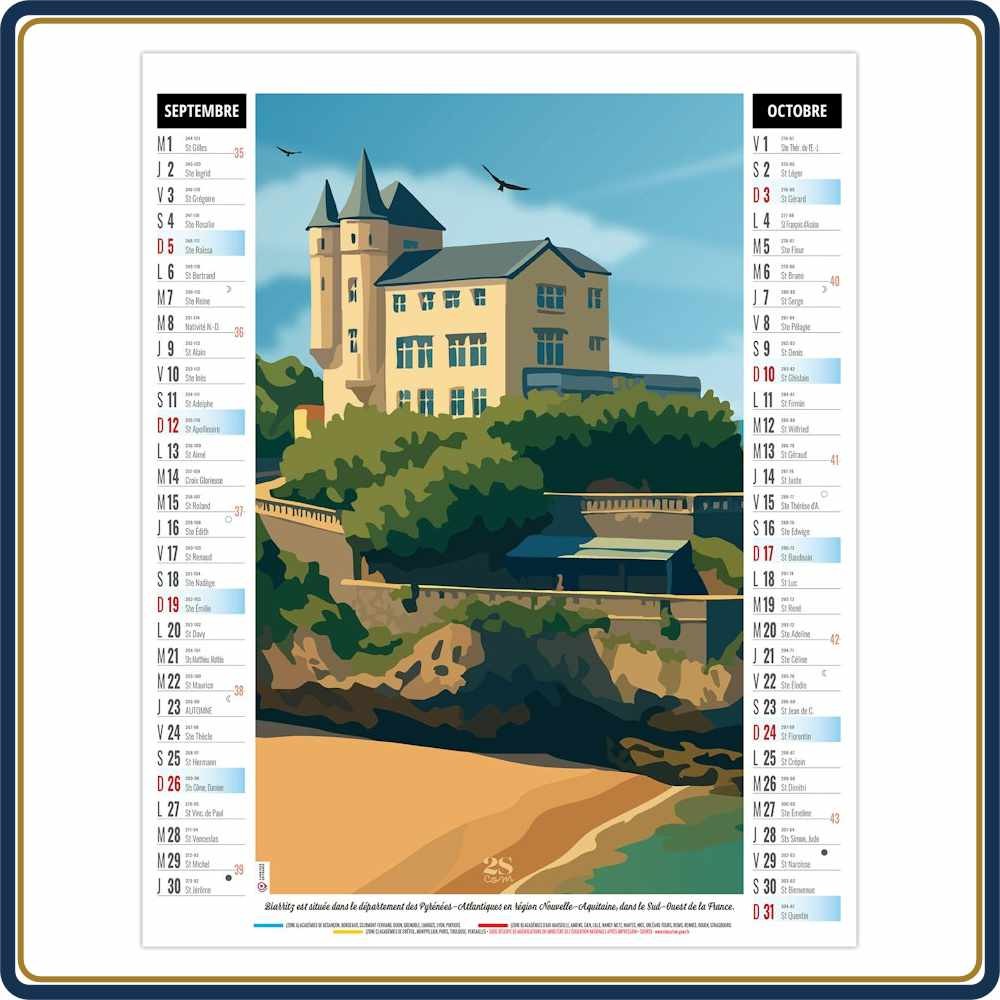 VIDE-POCHE AGRAFÉ DIANE 6 FEUILLETS - 2027 | Le Calendrier Pub