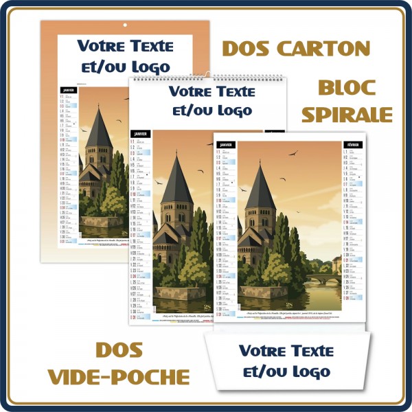 BLOC ILLUSTRÉ AGRAFÉ DIANE 6 FEUILLETS - 2027 | Le Calendrier Pub