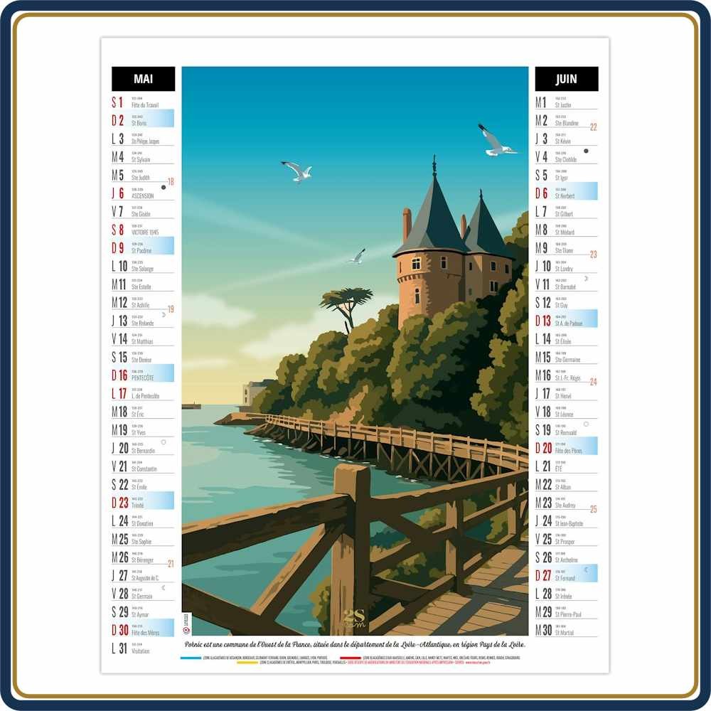 BLOC ILLUSTRÉ AGRAFÉ DIANE 6 FEUILLETS - 2027 | Le Calendrier Pub