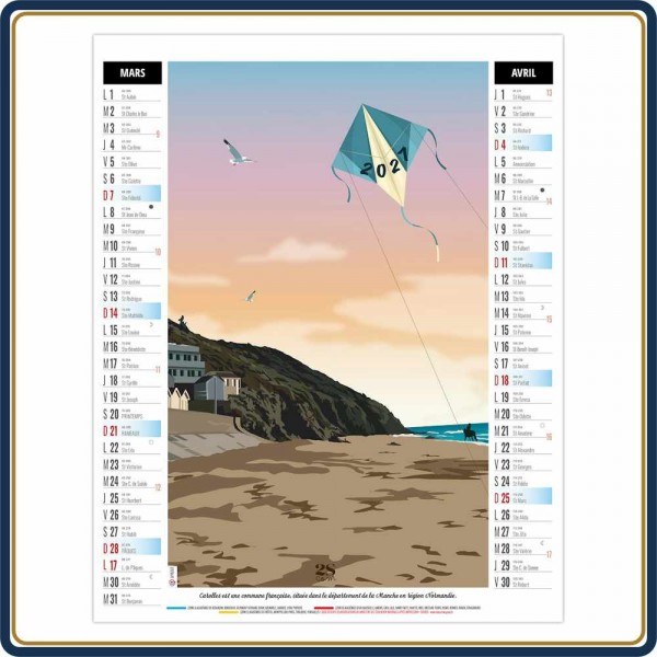 BLOC SPIRALE DIANE 6 FEUILLETS - 2027 | Le Calendrier Pub