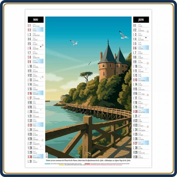 BLOC SPIRALE DIANE 6 FEUILLETS - 2027 | Le Calendrier Pub
