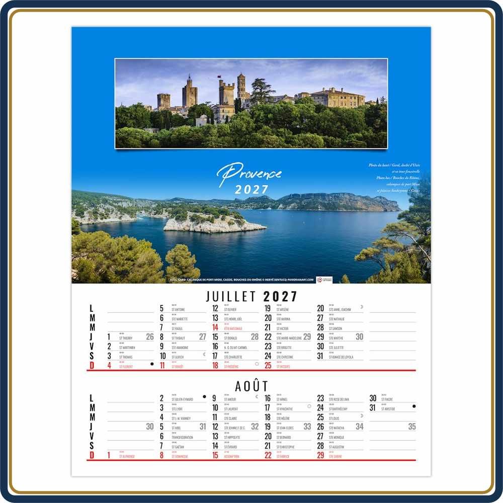VIDE-POCHE AGRAFÉ EN FRANCE 6 FEUILLETS - 2027 | Le Calendrier Pub