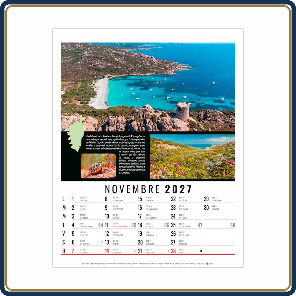 VIDE-POCHE AGRAFÉ HUBERT 12 FEUILLETS - 2027 | Le Calendrier Pub