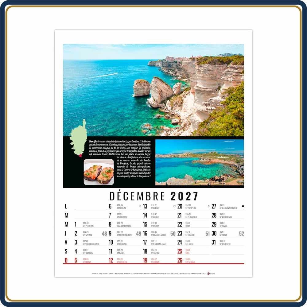 VIDE-POCHE AGRAFÉ HUBERT 12 FEUILLETS - 2027 | Le Calendrier Pub