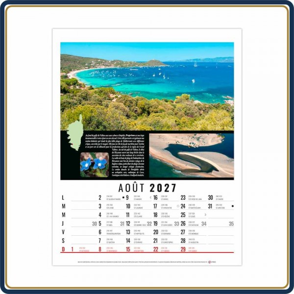 BLOC ILLUSTRÉ AGRAFÉ HUBERT 12 FEUILLETS - 2027 | Le Calendrier Pub