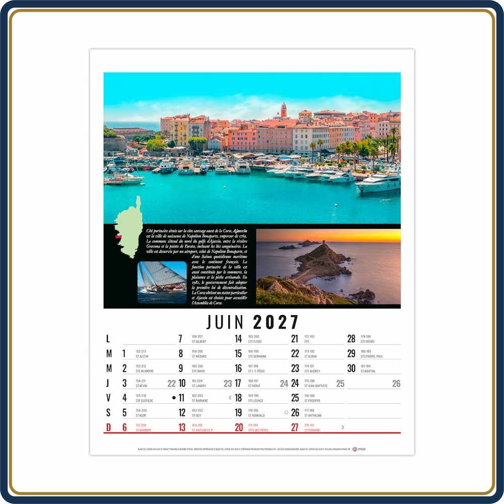 BLOC SPIRALE HUBERT 12 FEUILLETS - 2027 | Le Calendrier Pub