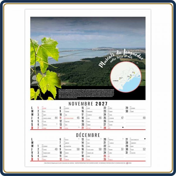 BLOC ILLUSTRÉ AGRAFÉ LOUIS 6 FEUILLETS - 2027 | Le Calendrier Pub