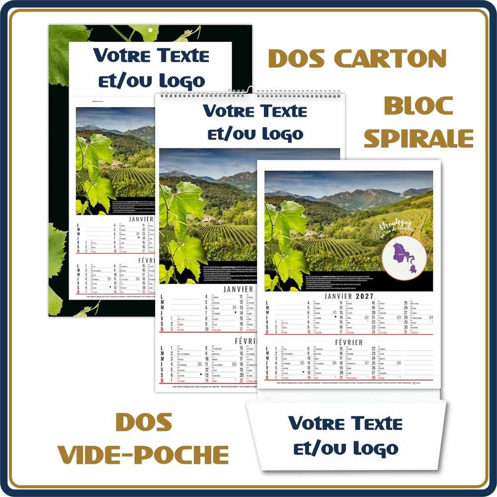 VIDE-POCHE AGRAFÉ LOUIS 6 FEUILLETS - 2027 | Le Calendrier Pub