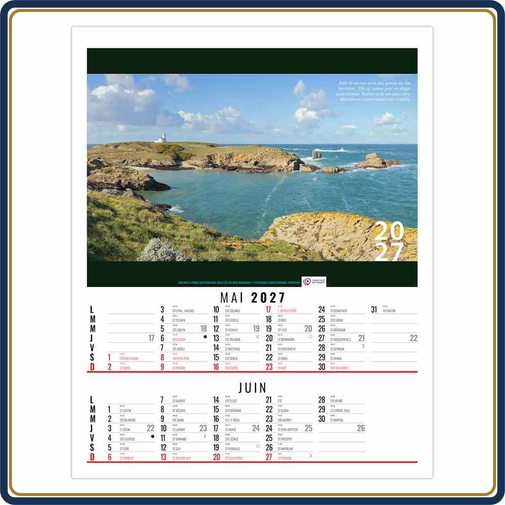 BLOC ILLUSTRÉ AGRAFÉ MATISSE 6 FEUILLETS - 2027 | Le Calendrier Pub