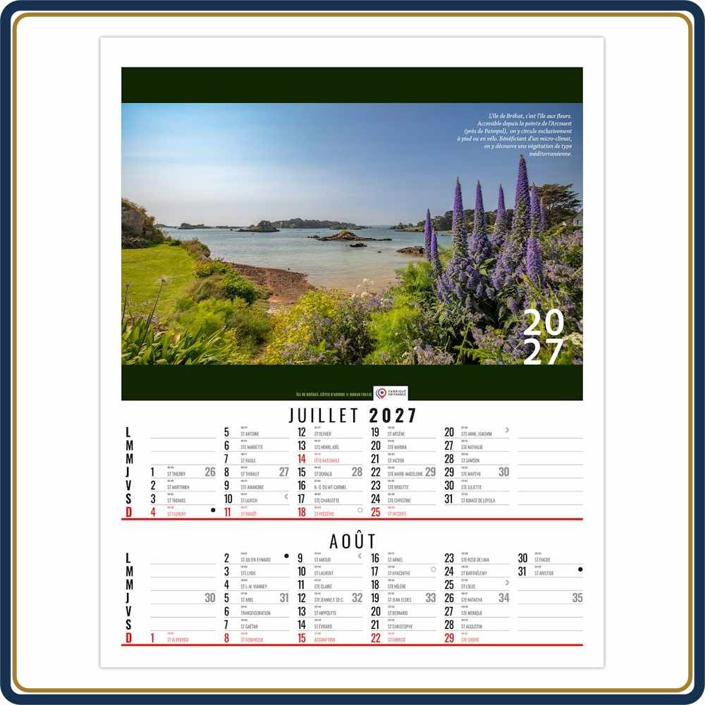 BLOC ILLUSTRÉ AGRAFÉ MATISSE 6 FEUILLETS - 2027 | Le Calendrier Pub