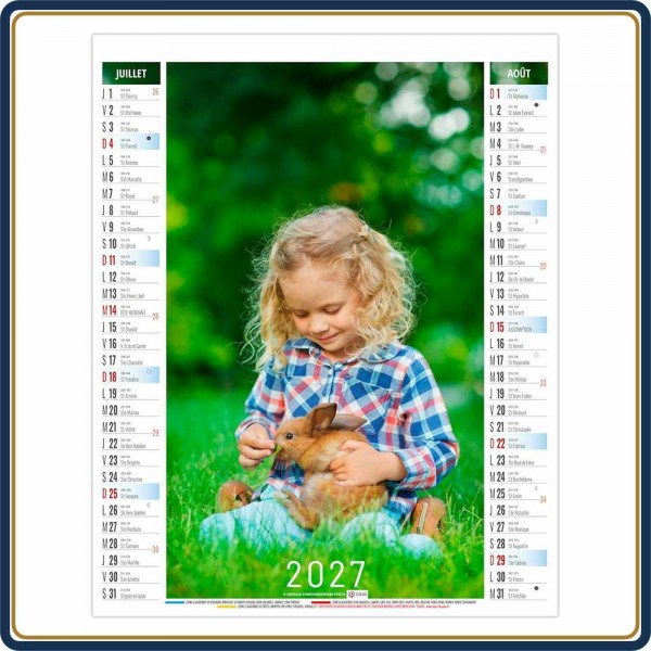 BLOC ILLUSTRÉ AGRAFÉ MATTÉO 6 FEUILLETS - 2027 | Le Calendrier Pub