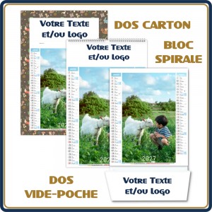 Le Calendrier Pub|Bloc Spirale