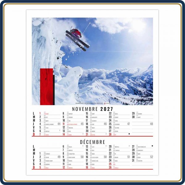 VIDE-POCHE AGRAFÉ PIERRE 6 FEUILLETS - 2027 | Le Calendrier Pub