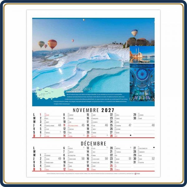 BLOC ILLUSTRÉ AGRAFÉ THÉO 6 FEUILLETS - 2027 | Le Calendrier Pub