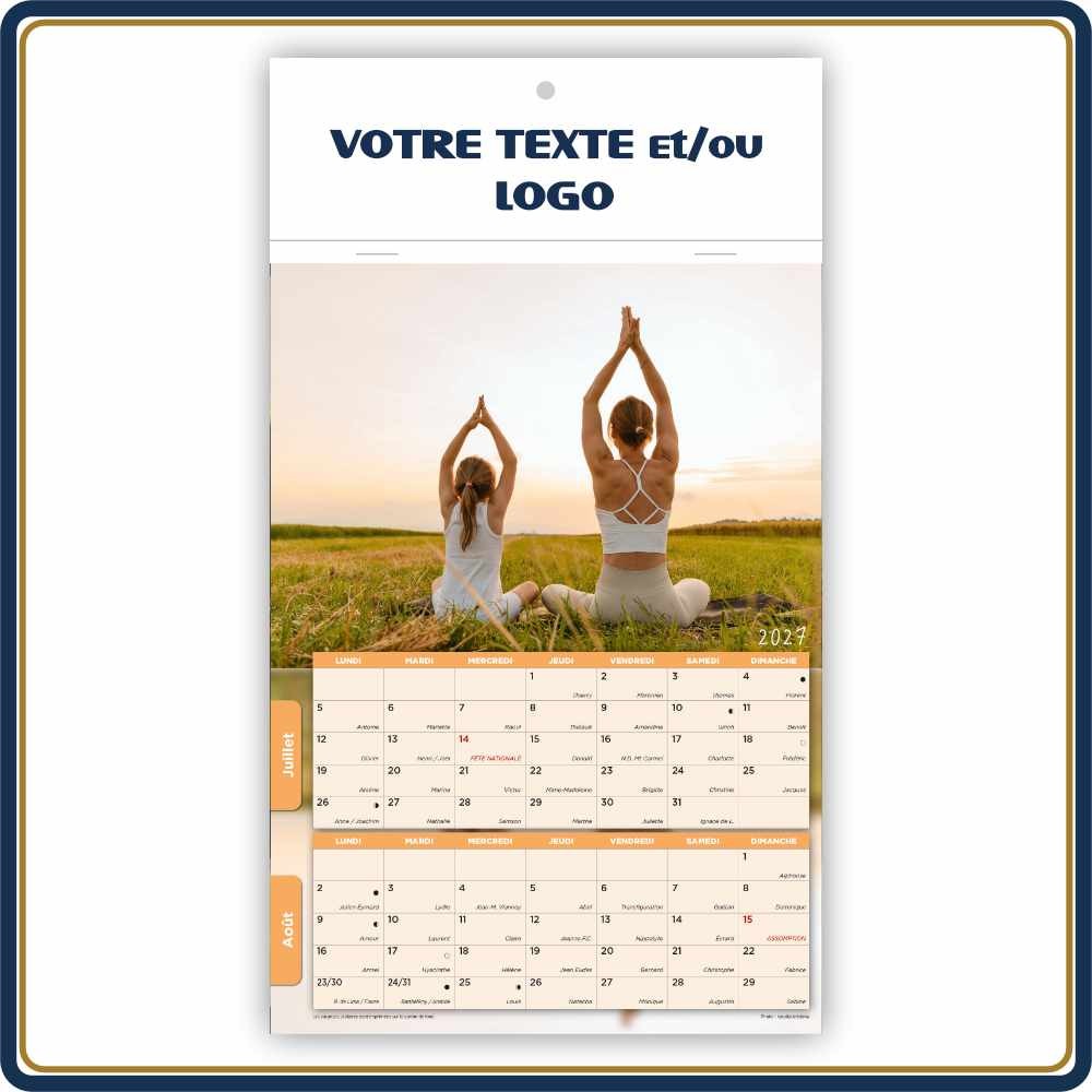 ZEN BLOC ILLUSTRÉ AGRAFÉ COMPACT 7 FEUILLETS - 2027 | Le Calendrier Pub